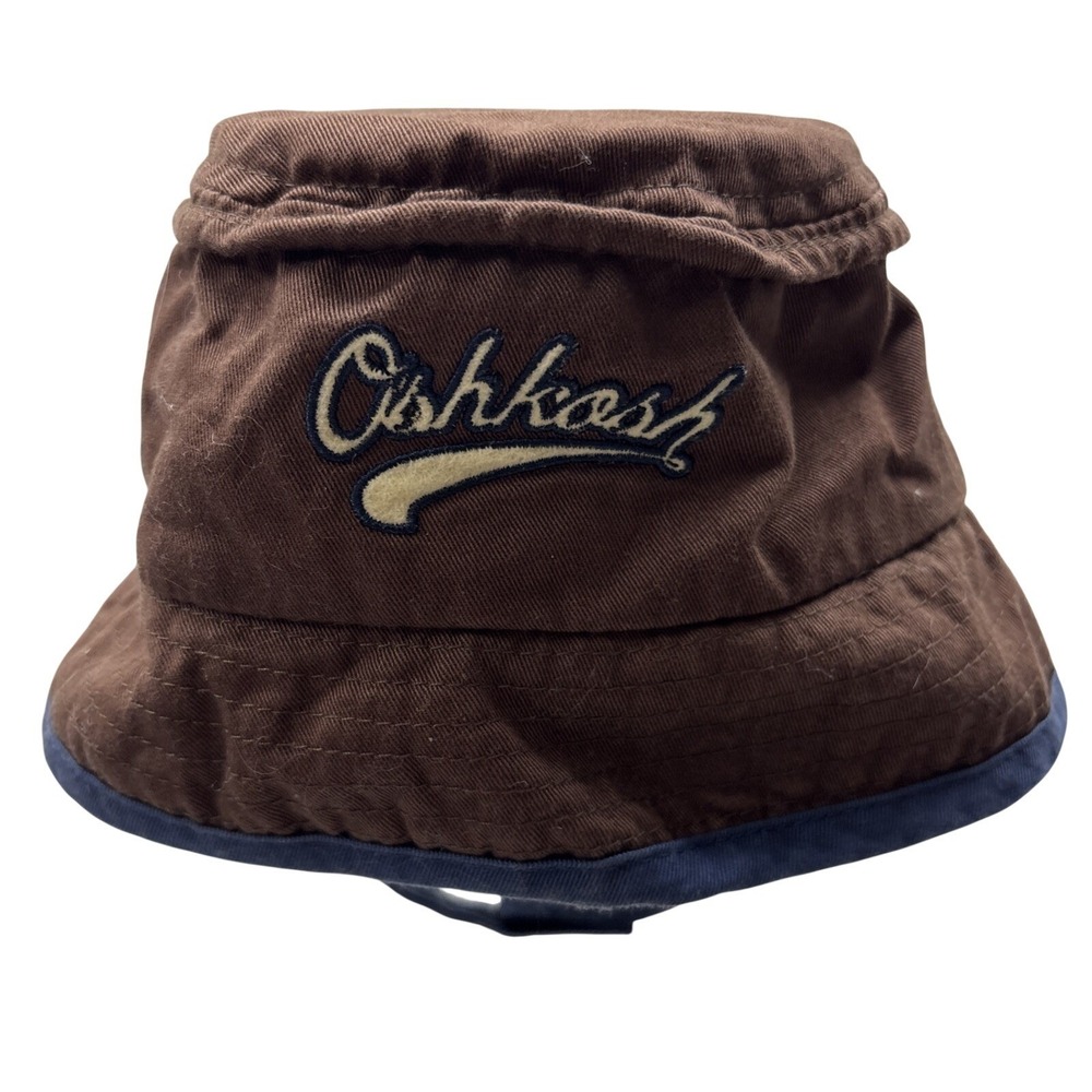 Oshkosh Cute Lightweight Nylon Brown Bucket Hat size 0/3-6/9M